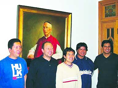Also staying at Scarboro's central house are seminarians John Albey Munoz Avendano and John Ruiz Rios of Colombia, Fr. Gregorio Martinez (Guadalupe Missionaries of Mexico), and seminarians Wilian Gerardo Rojano Moya and Jose Ivan Campana Suarez of Ecuador. The four seminarians are with the Yarumal Mission Society of Colombia.