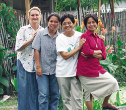 Sr. Christine Gebel, Anie Montejo who is discerning her vocation as an Our Lady's Missionary, Sr. Yolanda Cadavos and Sr. Lalang Nuñez