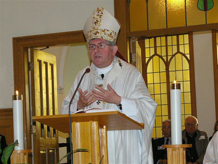 Archbishop Collins with his homily