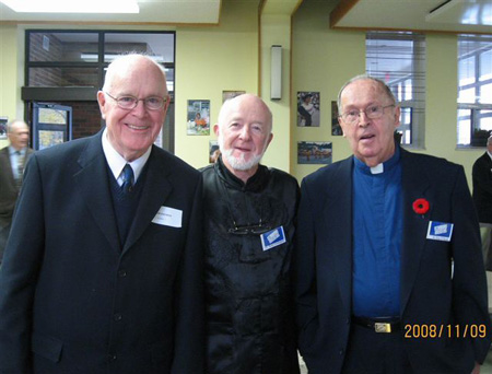From left, Mr. Ken Dietrich, Fr. Terry Gallagher and Fr. Tom O'Toole