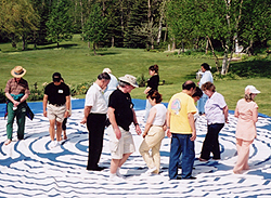 Walking the labyrinth at Scarboro Missions' rural interfaith retreat