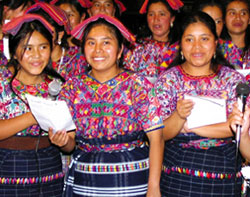 PHOTO CREDIT: Fr. Roger Bedard.  Enthusiastic lay participants at the Second Missionary Congress of the Americas hosted by the Guatemalan Church in November 2003.