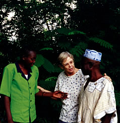 Sr. Suzanne Marshall with AIDS support group members.
