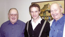 The author, James MacKinnon, at Scarboro Missions in Canada with Fr. John Walsh (left) and Fr. Vic Vachon (right), both of whom served in the Dominican Republic. James was pleased and honoured to have had the chance to speak or correspond with a number of Scarboro priests in Canada and the Dominican Republic in the writing of his book about his uncle Fr. Art MacKinnon.