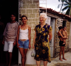 Sr. Pauline Doherty with Eliani, her husband Nepoleon and neighbours.