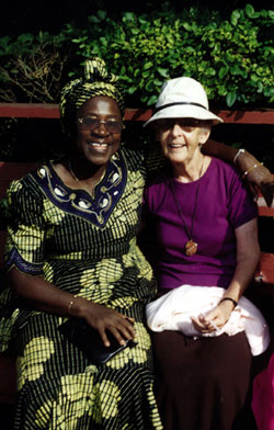 Sr. Patricia Kay with her friend Sr. Ebegbule of the Holy Child Sisters, Vandeikya, Nigeria. Sr. Kay produces educational videos – biblical dramas and AIDS awareness dramas – with young people in Benue State. Her most recent project is a documentary in the local language on living positively with HIV/AIDS.