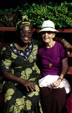 Sr. Patricia Kay with her friend Sr. Ebegbule of the Holy Child Sisters, Vandeikya, Nigeria. Sr. Kay produces educational videos  biblical dramas and AIDS awareness dramas  with young people in Benue State. Her most recent project is a documentary in the local language on living positively with HIV/AIDS.