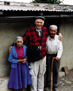 Maria and Julio Pastora welcome Scarboro missioner Fr. Charlie Gervais to their home in the mountains where they have a constant view of the snow-capped peaks of Chimborazo.