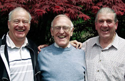 Fr. Ted Dakin (right) and Fr. John Carten (left) visit their friend Fr. Ward Bittle, a Passionist priest in Osaka, Japan.