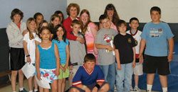 Students at St. Andrew's school, St. Andrew's West, Ontario