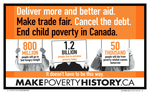 Make Poverty History Campaign Poster