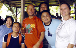 Participants, including Our Lady's Missionary Sr. Christine Gebel (far right) at the Ranao Muslim-Christian Movement for Dialogue and Peace meeting held in Balo-i, Lanao del Sur, Philippines, May 2006.