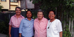 L-R: Sr. Joan Missiaen, Anie Montejo, Sr. Cecile Turner and Sr. Norma Samar in Guyana. Anie was there for mission exposure as she discerns her vocation with Our Lady's Missionaries. Sr. Norma, a member of the leadership team, was visiting from Canada.