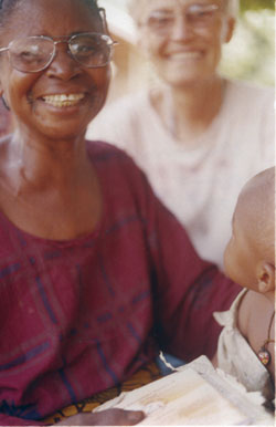 Sr. Rosemary Williamson with her friend in Koti, Vandeikya, Nigeria