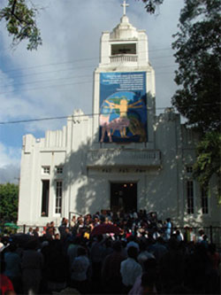 The Church of Altagracia, parish church of Ocoa, pastored by Fr. Lou Quinn since 1965.