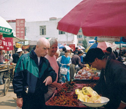 Fr. Brian Swords and former Scarboro missionary Jean Perry, a Sister of St. Joseph, in China. Today Scarboro missionaries are present in China as English teachers at the university level.