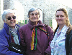 Srs. Patricia Kay, Gwen Legault and Christine Gebel during their visit to Glengarry, Ontario, to retrace their congregational roots and to speak on mission in churches and schools.