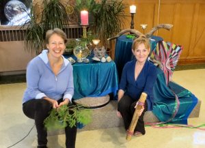 Katie Flaherty &amp; Kathy Murtha facilitating teachers' staff retreat day on "Creation & the Four Elements"